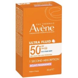 AVENE (Pierre Fabre It. SpA) Avene Solare Ultra Fluido Luminosità SPF50+ - Fluido solare viso ad effetto illuminante - 50 ml