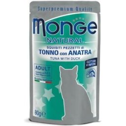 Monge Cat Natural Tonno con Anatra Busta 80 g