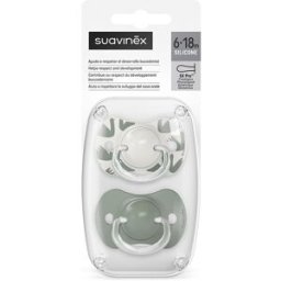 SUAVINEX EXCLUSIVAS RIMAR SL SUAVINEX A WALK IN THE PARK SUCCHIETTO SILICONE 6/18 MESI SX PRO VERDE 2 PEZZI