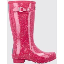 Hunter Stivale original Giant Glitter in gomma Rosso Taglia 37