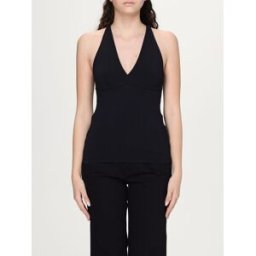 Max Mara Top basic in misto viscosa Nero Taglia M