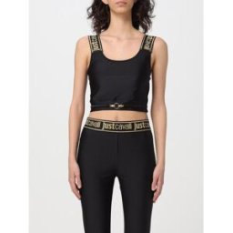 Just Cavalli Top cropped in jersey Nero Taglia 38