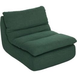 Homcom Sedia da Terra Moderna e Imbottita in Tessuto Effetto Velluto Verde e Schiuma, 82x103x75 cm Aosom Italy