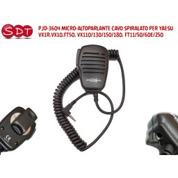 PJD-3604 MICRO-ALTOPARLANTE CAVO SPIRALATO PER YAESU VX1R,VX10,FT50, VX110/130/150/180, FT11/50/60E/250
