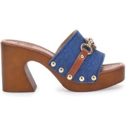 PITTARELLO LOVE Zoccoli Jeans In Pelle Made in Italy Pittarello 25495/J 38