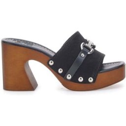 PITTARELLO LOVE Zoccoli Neri in Vera Pelle Made in Italy Pittarello 25495/M 38