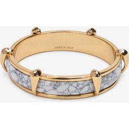 Roberto Cavalli Bracciale Rigido Effetto Marmo - Female Accessori Grigio UNICA