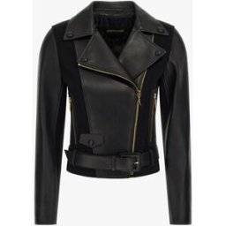 Roberto Cavalli Giacca Biker In Pelle - Female Abbigliamento Nero 46