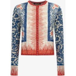 Roberto Cavalli Maglione Stampa Bandana - Female Abbigliamento Blu M