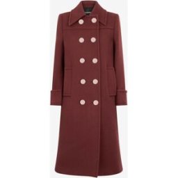 Roberto Cavalli Cappotto Doppiopetto In Lana - Female Abbigliamento Viola 40
