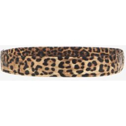 Roberto Cavalli Fascia Con Stampa Leopardata - Female Accessori Marrone Chiaro 40