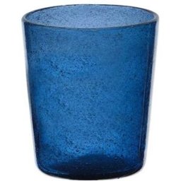 Memento - Emporio Zani Bicchiere double old fashioned in vetro soffiato artigianalmente Memento Originale, colore Deep Blue, 6 Pezzi