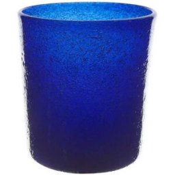 Memento - Emporio Zani Bicchiere double old fashioned in vetro soffiato artigianalmente Memento Originale, colore Blue, 6 Pezzi