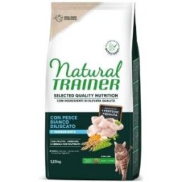 Natural Trainer Cat Selecten Quality Nutrition Sterilised con Pesce Bianco Deliscato 1,25kg