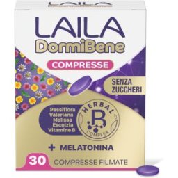 A.MENARINI IND.FARM.RIUN.Srl Laila DormiBene - Integratore per favorire un rapido addormentamento - 30 compresse