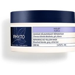 PHYTO (LABORATOIRE NATIVE IT.) Phyto Violet Maschera Riparatrice Anti-Giallo - Maschera nutriente per capelli biondi decolorati, grigi e bianchi - 200 ml
