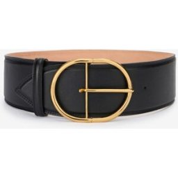 Roberto Cavalli Cintura Sagomata In Pelle - Female Accessori Nero 85