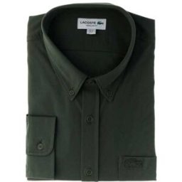 Lacoste Camicia button-down VERDE OLIVA 43