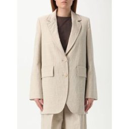 Max Mara Blazer oversize in tela di lana Beige Taglia 38