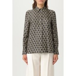 Valentino Camicia classica in seta con stampa monogram Bianco Taglia 40