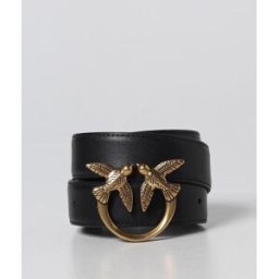 Pinko Cintura Love Berry in pelle Nero Taglia S