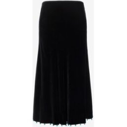 Roberto Cavalli Beaded-trim High-waisted Skirt - Female Gonne Nero 42