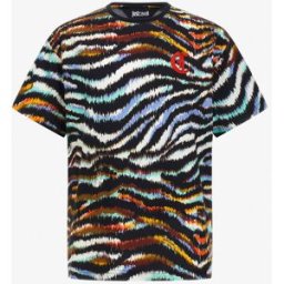 Roberto Cavalli T-shirt Just Cavalli - Male T-shirt Azzurro/nero M