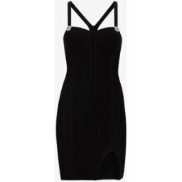 Roberto Cavalli Mini Abito A Coste - Female Abiti Nero 46