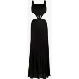 Roberto Cavalli Abito Lungo Con Cut-out E Decorazione - Female Abiti Nero 46