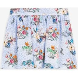 Roberto Cavalli Gonna Con Stampa Jaguar E Motivo Floreale - Female Bimba (6m-3a) Viola 02A
