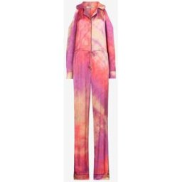 Roberto Cavalli Tuta Intera Tie-dye Con Cut-out - Female Abiti Fucsia 44