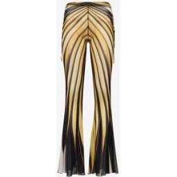 Roberto Cavalli Pantaloni Stampa Ray Of Gold - Female Pantaloni E Shorts Oro XS