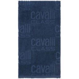 Roberto Cavalli Telo Da Mare Con Logo All Over Cavalli Class - Abbigliamento Mare Navy UNICA