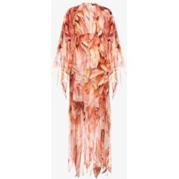 Roberto Cavalli Kaftano Stampa Plumage - Female Abiti Arancione 38