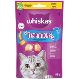 WHISKAS Snack Gatto Temptations 60G SALMONE