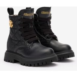 Roberto Cavalli Anfibi Con Monogram Rc - Girl Scarpe Black 30