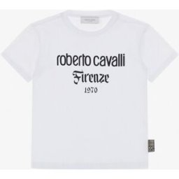 Roberto Cavalli T-shirt Con Logo Rc - Male Abbigliamento Bianco 10A