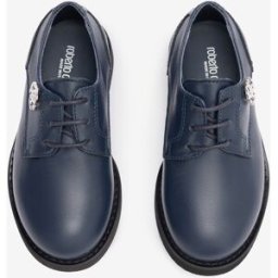 Roberto Cavalli Mocassini Stringati Con Monogram Rc - Boy Scarpe Blue Navy 24