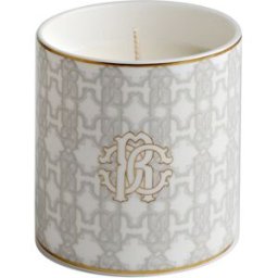 Roberto Cavalli White Monogram Candela Profumata (270gr) - Candele Grigio UNICA