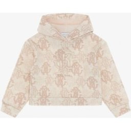 Roberto Cavalli Felpa Con Monogram Rc All Over - Female Abbigliamento Marrone Chiaro 14A