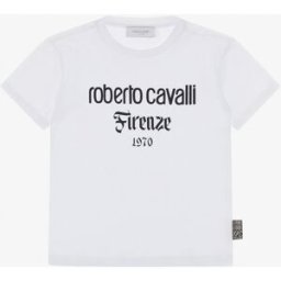 Roberto Cavalli T-shirt Con Logo Rc - Male Abbigliamento Bianco 12A