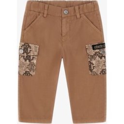 Roberto Cavalli Pantaloni Cargo Con Logo Rc - Male Abbigliamento Marrone Chiaro 06M