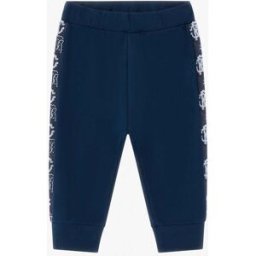 Roberto Cavalli Pantaloni Con Logo Rc - Male Abbigliamento Blu 18M
