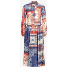 Roberto Cavalli Vestito Lungo Stampa Bandana - Female Abiti Blu 38