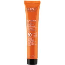 KORFF Srl KORFF SUN SECRET FLUIDO VISO UNIFORMANTE SPF50+ 02 DARK 50ML