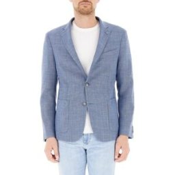 Hugo Boss Giacca misto lana BOSS AZZURRO OXFORD 48