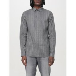Armani Camicia in cotone stampato Nero Taglia XS