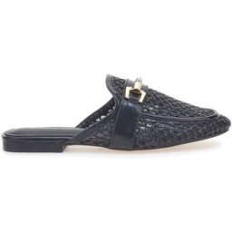 Mule nere con morsetto dorato Le Havre Paris LLY27 38