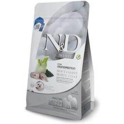 N&D White Soft&Shiny White Coat Medium&Maxi Adult con Spigola 2KG