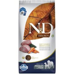 N&D Brown Soft&Shiny Brown Coat Medium&Maxi Adult con Agnello 7KG